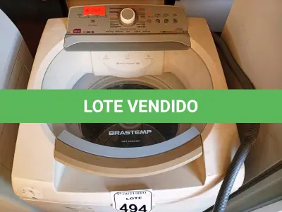LOTE 494 - 01 MÁQUINA DE LAVAR ROUPAS BRASTEMP. (NO ESTADO) ATENÇÃO! FAZER A VISITAÇÃO ANTES DE ARREMATAR, NÃO SABEMOS SE FUNCIONA. LEILÃO NÃO TEM GARANTIA E NEM DEVOLUÇÃO, SUJEITO A POSSÍVEIS AVARIAS VISÍVEIS/OCULTAS E/OU AUSÊNCIA DE COMPONENTES.