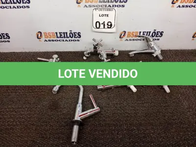 LOTE 019 - 01 LOTE COM DIVERSAS TORNEIRAS DE PLÁSTICO. (NO ESTADO) ATENÇÃO! FAZER A VISITAÇÃO ANTES DE ARREMATAR, NÃO SABEMOS SE FUNCIONA. LEILÃO NÃO TEM GARANTIA E NEM DEVOLUÇÃO, SUJEITO A POSSÍVEIS AVARIAS VISÍVEIS/OCULTAS E/OU AUSÊNCIA DE COMPONENTES.