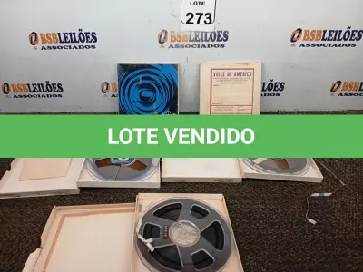 LOTE 273 - 05 FITAS DE ROLO P/ GRAVADOR. (NO ESTADO) ATENÇÃO! FAZER A VISITAÇÃO ANTES DE ARREMATAR, NÃO SABEMOS SE FUNCIONA. LEILÃO NÃO TEM GARANTIA E NEM DEVOLUÇÃO, SUJEITO A POSSÍVEIS AVARIAS VISÍVEIS/OCULTAS E/OU AUSÊNCIA DE COMPONENTES.