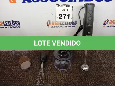 LOTE 271 - 01 MIXER ELECTROLUX EM INOX COR CINZA 110V (NOVO). (NO ESTADO) ATENÇÃO! FAZER A VISITAÇÃO ANTES DE ARREMATAR, NÃO SABEMOS SE FUNCIONA. LEILÃO NÃO TEM GARANTIA E NEM DEVOLUÇÃO, SUJEITO A POSSÍVEIS AVARIAS VISÍVEIS/OCULTAS E/OU AUSÊNCIA DE COMPONENTES.
