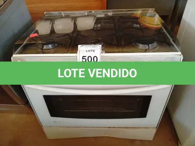 LOTE 500 - 01 FOGÃO GENERAL ELETRIC 06 BOCAS. (NO ESTADO) ATENÇÃO! FAZER A VISITAÇÃO ANTES DE ARREMATAR, NÃO SABEMOS SE FUNCIONA. LEILÃO NÃO TEM GARANTIA E NEM DEVOLUÇÃO, SUJEITO A POSSÍVEIS AVARIAS VISÍVEIS/OCULTAS E/OU AUSÊNCIA DE COMPONENTES.
