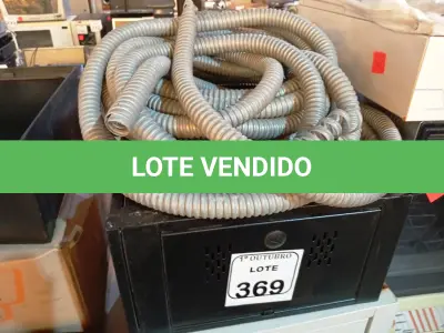 LOTE 369 - 02 CAIXAS DE RACK VAZIO E 01 MANGUEIRA SANFONADA DE FERRO. (NO ESTADO) ATENÇÃO! FAZER A VISITAÇÃO ANTES DE ARREMATAR, NÃO SABEMOS SE FUNCIONA. LEILÃO NÃO TEM GARANTIA E NEM DEVOLUÇÃO, SUJEITO A POSSÍVEIS AVARIAS VISÍVEIS/OCULTAS E/OU AUSÊNCIA DE COMPONENTES.