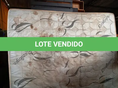 LOTE 531 - 01 BASE E 01 COLCHÃO DE CASAL. (NO ESTADO) ATENÇÃO! FAZER A VISITAÇÃO ANTES DE ARREMATAR, NÃO SABEMOS SE FUNCIONA. LEILÃO NÃO TEM GARANTIA E NEM DEVOLUÇÃO, SUJEITO A POSSÍVEIS AVARIAS VISÍVEIS/OCULTAS E/OU AUSÊNCIA DE COMPONENTES.