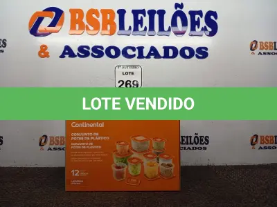 LOTE 269 - 01 CONJUNTO DE POTES DE PLÁSTICO C/ 12 UNIDADES (NOVO). (NO ESTADO) ATENÇÃO! FAZER A VISITAÇÃO ANTES DE ARREMATAR, NÃO SABEMOS SE FUNCIONA. LEILÃO NÃO TEM GARANTIA E NEM DEVOLUÇÃO, SUJEITO A POSSÍVEIS AVARIAS VISÍVEIS/OCULTAS E/OU AUSÊNCIA DE COMPONENTES.