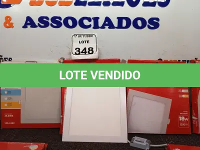 LOTE 348 - 10 LUMINÁRIAS DE LED PAINEL SLIM TAMANHOS DIVERSOS KIAN 18W 100-240V.  (NO ESTADO) ATENÇÃO! FAZER A VISITAÇÃO ANTES DE ARREMATAR, NÃO SABEMOS SE FUNCIONA. LEILÃO NÃO TEM GARANTIA E NEM DEVOLUÇÃO, SUJEITO A POSSÍVEIS AVARIAS VISÍVEIS/OCULTAS E/OU AUSÊNCIA DE COMPONENTES.