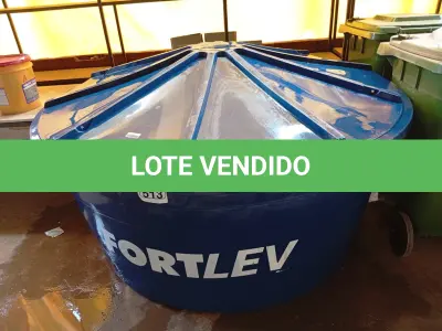 LOTE 513 - 01 CAIXA D´ÁGUA FORTLEV 2.000L. (NO ESTADO) ATENÇÃO! FAZER A VISITAÇÃO ANTES DE ARREMATAR, NÃO SABEMOS SE FUNCIONA. LEILÃO NÃO TEM GARANTIA E NEM DEVOLUÇÃO, SUJEITO A POSSÍVEIS AVARIAS VISÍVEIS/OCULTAS E/OU AUSÊNCIA DE COMPONENTES.