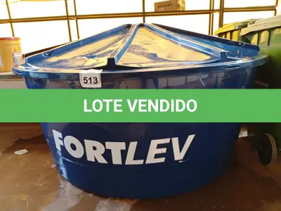 LOTE 513 - 01 CAIXA D´ÁGUA FORTLEV 2.000L. (NO ESTADO) ATENÇÃO! FAZER A VISITAÇÃO ANTES DE ARREMATAR, NÃO SABEMOS SE FUNCIONA. LEILÃO NÃO TEM GARANTIA E NEM DEVOLUÇÃO, SUJEITO A POSSÍVEIS AVARIAS VISÍVEIS/OCULTAS E/OU AUSÊNCIA DE COMPONENTES.