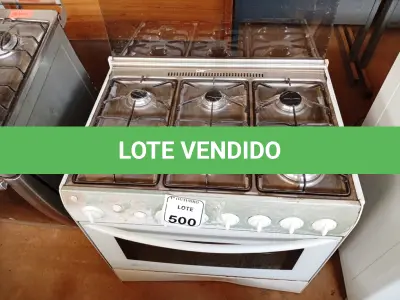 LOTE 500 - 01 FOGÃO GENERAL ELETRIC 06 BOCAS. (NO ESTADO) ATENÇÃO! FAZER A VISITAÇÃO ANTES DE ARREMATAR, NÃO SABEMOS SE FUNCIONA. LEILÃO NÃO TEM GARANTIA E NEM DEVOLUÇÃO, SUJEITO A POSSÍVEIS AVARIAS VISÍVEIS/OCULTAS E/OU AUSÊNCIA DE COMPONENTES.