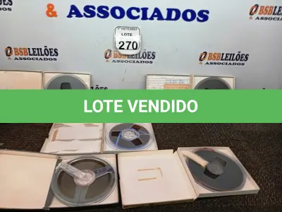 LOTE 270 - 05 FITAS DE ROLO P/ GRAVADOR. (NO ESTADO) ATENÇÃO! FAZER A VISITAÇÃO ANTES DE ARREMATAR, NÃO SABEMOS SE FUNCIONA. LEILÃO NÃO TEM GARANTIA E NEM DEVOLUÇÃO, SUJEITO A POSSÍVEIS AVARIAS VISÍVEIS/OCULTAS E/OU AUSÊNCIA DE COMPONENTES.