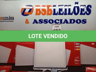 LOTE 263 - 10 LUMINÁRIAS DE LED PAINEL SLIM KIAN 18W 100-240V.  (NO ESTADO) ATENÇÃO! FAZER A VISITAÇÃO ANTES DE ARREMATAR, NÃO SABEMOS SE FUNCIONA. LEILÃO NÃO TEM GARANTIA E NEM DEVOLUÇÃO, SUJEITO A POSSÍVEIS AVARIAS VISÍVEIS/OCULTAS E/OU AUSÊNCIA DE COMPONENTES.
