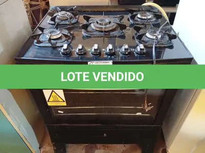LOTE 398 - 01 FOGÃO MUELLER 05 BOCAS. (NO ESTADO) ATENÇÃO! FAZER A VISITAÇÃO ANTES DE ARREMATAR, NÃO SABEMOS SE FUNCIONA. LEILÃO NÃO TEM GARANTIA E NEM DEVOLUÇÃO, SUJEITO A POSSÍVEIS AVARIAS VISÍVEIS/OCULTAS E/OU AUSÊNCIA DE COMPONENTES.