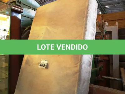 LOTE 405 - 01BASE DE CAMA P/ SOLTEIRO SEM OS PÉS. (NO ESTADO) ATENÇÃO! FAZER A VISITAÇÃO ANTES DE ARREMATAR, NÃO SABEMOS SE FUNCIONA. LEILÃO NÃO TEM GARANTIA E NEM DEVOLUÇÃO, SUJEITO A POSSÍVEIS AVARIAS VISÍVEIS/OCULTAS E/OU AUSÊNCIA DE COMPONENTES.