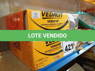 LOTE 421 - 02 CAIXAS DE VEDACIT ARGAMASSA POLIMÉRICA IMPERMEÁVEL 12KG CADA. (NO ESTADO) ATENÇÃO! FAZER A VISITAÇÃO ANTES DE ARREMATAR, NÃO SABEMOS SE FUNCIONA. LEILÃO NÃO TEM GARANTIA E NEM DEVOLUÇÃO, SUJEITO A POSSÍVEIS AVARIAS VISÍVEIS/OCULTAS E/OU AUSÊNCIA DE COMPONENTES.