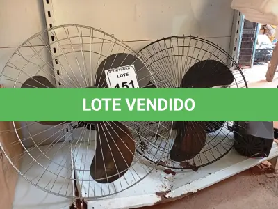 LOTE 151 - 02 VENTILADORES DE PAREDE MARCA VENTISOL E CEMAF E 02 MOTORES DE VENTILADORES AVULSOS. (NO ESTADO) ATENÇÃO! FAZER A VISITAÇÃO ANTES DE ARREMATAR, NÃO SABEMOS SE FUNCIONA. LEILÃO NÃO TEM GARANTIA E NEM DEVOLUÇÃO, SUJEITO A POSSÍVEIS AVARIAS VISÍVEIS/OCULTAS E/OU AUSÊNCIA DE COMPONENTES.