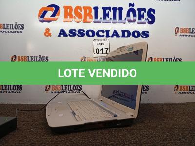 LOTE 017 - 01 NOTEBOOK MARCA ACER COM FONTE. (NO ESTADO) ATENÇÃO! FAZER A VISITAÇÃO ANTES DE ARREMATAR, NÃO SABEMOS SE FUNCIONA. LEILÃO NÃO TEM GARANTIA E NEM DEVOLUÇÃO, SUJEITO A POSSÍVEIS AVARIAS VISÍVEIS/OCULTAS E/OU AUSÊNCIA DE COMPONENTES.