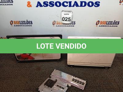 LOTE 025 - 02 NOTEBOOKS MARCAS E MODELOS DIVERSOS. (NO ESTADO) ATENÇÃO! FAZER A VISITAÇÃO ANTES DE ARREMATAR, NÃO SABEMOS SE FUNCIONA. LEILÃO NÃO TEM GARANTIA E NEM DEVOLUÇÃO, SUJEITO A POSSÍVEIS AVARIAS VISÍVEIS/OCULTAS E/OU AUSÊNCIA DE COMPONENTES.