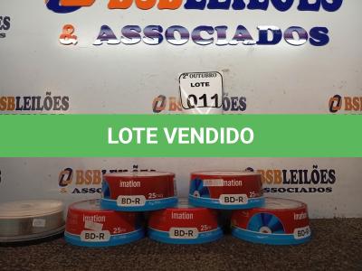 LOTE 011 - 01 LOTE COM APROXIMADAMENTE 150 CDS MÍDIAS VIRGENS. (NO ESTADO) ATENÇÃO! FAZER A VISITAÇÃO ANTES DE ARREMATAR, NÃO SABEMOS SE FUNCIONA. LEILÃO NÃO TEM GARANTIA E NEM DEVOLUÇÃO, SUJEITO A POSSÍVEIS AVARIAS VISÍVEIS/OCULTAS E/OU AUSÊNCIA DE COMPONENTES.