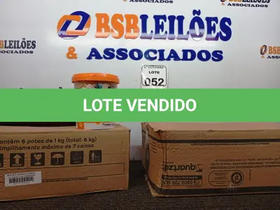 LOTE 052 - 12 REJUNTES ACRÍLICO 1KG CADA. (NO ESTADO) ATENÇÃO! FAZER A VISITAÇÃO ANTES DE ARREMATAR, NÃO SABEMOS SE FUNCIONA. LEILÃO NÃO TEM GARANTIA E NEM DEVOLUÇÃO, SUJEITO A POSSÍVEIS AVARIAS VISÍVEIS/OCULTAS E/OU AUSÊNCIA DE COMPONENTES.