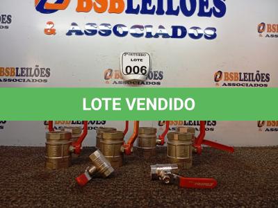 LOTE 006 - 07 REGISTROS DE ÁGUA 1¹/”2”, E 02 REGISTROS DE 1/”2’’.  (NO ESTADO) ATENÇÃO! FAZER A VISITAÇÃO ANTES DE ARREMATAR, NÃO SABEMOS SE FUNCIONA. LEILÃO NÃO TEM GARANTIA E NEM DEVOLUÇÃO, SUJEITO A POSSÍVEIS AVARIAS VISÍVEIS/OCULTAS E/OU AUSÊNCIA DE COMPONENTES.