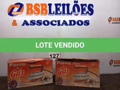 LOTE 127 - 02 FERROS DE PASSAR ROUPAS A GÁS. (NO ESTADO) ATENÇÃO! FAZER A VISITAÇÃO ANTES DE ARREMATAR, NÃO SABEMOS SE FUNCIONA. LEILÃO NÃO TEM GARANTIA E NEM DEVOLUÇÃO, SUJEITO A POSSÍVEIS AVARIAS VISÍVEIS/OCULTAS E/OU AUSÊNCIA DE COMPONENTES.