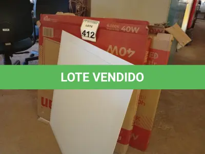 LOTE 412 - 10 PAINÉIS DE LUMINÁRIA. (NO ESTADO) ATENÇÃO! FAZER A VISITAÇÃO ANTES DE ARREMATAR, NÃO SABEMOS SE FUNCIONA. LEILÃO NÃO TEM GARANTIA E NEM DEVOLUÇÃO, SUJEITO A POSSÍVEIS AVARIAS VISÍVEIS/OCULTAS E/OU AUSÊNCIA DE COMPONENTES.