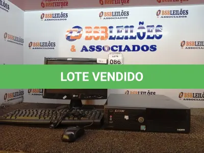 LOTE 086 - 01 MONITOR, 01 CPU E 01 TECLADO. (NO ESTADO) ATENÇÃO! FAZER A VISITAÇÃO ANTES DE ARREMATAR, NÃO SABEMOS SE FUNCIONA. LEILÃO NÃO TEM GARANTIA E NEM DEVOLUÇÃO, SUJEITO A POSSÍVEIS AVARIAS VISÍVEIS/OCULTAS E/OU AUSÊNCIA DE COMPONENTES.
