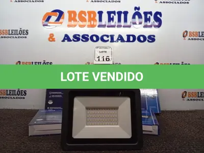 LOTE 116 - 05 REFLETORES LED AMBIENTE EXTERNO100W. (NO ESTADO) ATENÇÃO! FAZER A VISITAÇÃO ANTES DE ARREMATAR, NÃO SABEMOS SE FUNCIONA. LEILÃO NÃO TEM GARANTIA E NEM DEVOLUÇÃO, SUJEITO A POSSÍVEIS AVARIAS VISÍVEIS/OCULTAS E/OU AUSÊNCIA DE COMPONENTES.