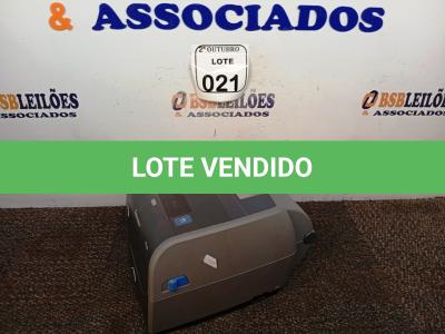 LOTE 021 - 01 IMPRESSORA DE ETIQUETAS MARCA INTERMEC MODELO MC43T. (NO ESTADO) ATENÇÃO! FAZER A VISITAÇÃO ANTES DE ARREMATAR, NÃO SABEMOS SE FUNCIONA. LEILÃO NÃO TEM GARANTIA E NEM DEVOLUÇÃO, SUJEITO A POSSÍVEIS AVARIAS VISÍVEIS/OCULTAS E/OU AUSÊNCIA DE COMPONENTES.