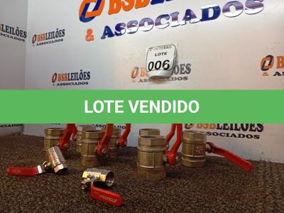 LOTE 006 - 07 REGISTROS DE ÁGUA 1¹/”2”, E 02 REGISTROS DE 1/”2’’.  (NO ESTADO) ATENÇÃO! FAZER A VISITAÇÃO ANTES DE ARREMATAR, NÃO SABEMOS SE FUNCIONA. LEILÃO NÃO TEM GARANTIA E NEM DEVOLUÇÃO, SUJEITO A POSSÍVEIS AVARIAS VISÍVEIS/OCULTAS E/OU AUSÊNCIA DE COMPONENTES.