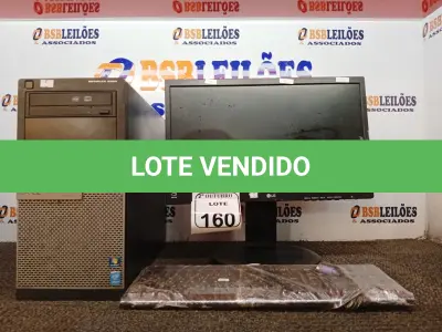 LOTE 160 - 01 CPU COM TECLADO E 01 MONITOR. (NO ESTADO) ATENÇÃO! FAZER A VISITAÇÃO ANTES DE ARREMATAR, NÃO SABEMOS SE FUNCIONA. LEILÃO NÃO TEM GARANTIA E NEM DEVOLUÇÃO, SUJEITO A POSSÍVEIS AVARIAS VISÍVEIS/OCULTAS E/OU AUSÊNCIA DE COMPONENTES.