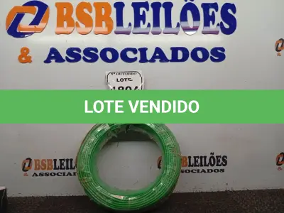 LOTE 180 - 01 ROLO DE FIO FLEXÍVEL 1×4MM NA COR VERDE. (NO ESTADO) ATENÇÃO! FAZER A VISITAÇÃO ANTES DE ARREMATAR, NÃO SABEMOS SE FUNCIONA. LEILÃO NÃO TEM GARANTIA E NEM DEVOLUÇÃO, SUJEITO A POSSÍVEIS AVARIAS VISÍVEIS/OCULTAS E/OU AUSÊNCIA DE COMPONENTES.