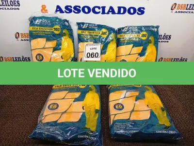LOTE 060 - 05 MACACÕES DE SEGURANÇAS TAMANHO EXTRA G. (NO ESTADO) ATENÇÃO! FAZER A VISITAÇÃO ANTES DE ARREMATAR, NÃO SABEMOS SE FUNCIONA. LEILÃO NÃO TEM GARANTIA E NEM DEVOLUÇÃO, SUJEITO A POSSÍVEIS AVARIAS VISÍVEIS/OCULTAS E/OU AUSÊNCIA DE COMPONENTES.
