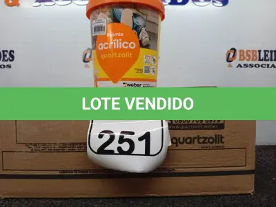 LOTE 251 - 06 REJUNTES ACRÍLICO NA COR CORDA 1K CADA. (NO ESTADO) ATENÇÃO! FAZER A VISITAÇÃO ANTES DE ARREMATAR, NÃO SABEMOS SE FUNCIONA. LEILÃO NÃO TEM GARANTIA E NEM DEVOLUÇÃO, SUJEITO A POSSÍVEIS AVARIAS VISÍVEIS/OCULTAS E/OU AUSÊNCIA DE COMPONENTES.