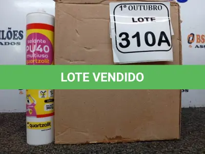 LOTE 310 - 12 SELANTE PU40 MULTIUSO QUARTZOLIT  360G CADA. (NO ESTADO) ATENÇÃO! FAZER A VISITAÇÃO ANTES DE ARREMATAR, NÃO SABEMOS SE FUNCIONA. LEILÃO NÃO TEM GARANTIA E NEM DEVOLUÇÃO, SUJEITO A POSSÍVEIS AVARIAS VISÍVEIS/OCULTAS E/OU AUSÊNCIA DE COMPONENTES.