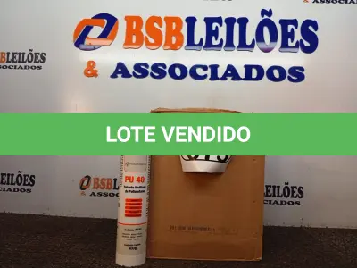 LOTE 075 - 12 SELANTES PU-40 MULTIUSO DE POLIURETANO. (NO ESTADO) ATENÇÃO! FAZER A VISITAÇÃO ANTES DE ARREMATAR, NÃO SABEMOS SE FUNCIONA. LEILÃO NÃO TEM GARANTIA E NEM DEVOLUÇÃO, SUJEITO A POSSÍVEIS AVARIAS VISÍVEIS/OCULTAS E/OU AUSÊNCIA DE COMPONENTES.