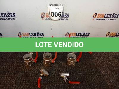 LOTE 006 - 07 REGISTROS DE ÁGUA 1¹/”2”, E 02 REGISTROS DE 1/”2’’.  (NO ESTADO) ATENÇÃO! FAZER A VISITAÇÃO ANTES DE ARREMATAR, NÃO SABEMOS SE FUNCIONA. LEILÃO NÃO TEM GARANTIA E NEM DEVOLUÇÃO, SUJEITO A POSSÍVEIS AVARIAS VISÍVEIS/OCULTAS E/OU AUSÊNCIA DE COMPONENTES.