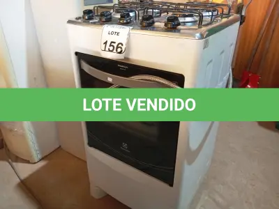 LOTE 156 - 01 FOGÃO A GÁS 04 BOCAS MARCA ELECTROLUX. (NO ESTADO) ATENÇÃO! FAZER A VISITAÇÃO ANTES DE ARREMATAR, NÃO SABEMOS SE FUNCIONA. LEILÃO NÃO TEM GARANTIA E NEM DEVOLUÇÃO, SUJEITO A POSSÍVEIS AVARIAS VISÍVEIS/OCULTAS E/OU AUSÊNCIA DE COMPONENTES.