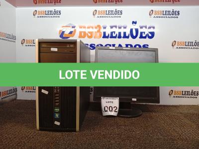 LOTE 002 - 01 NOTEBOOK MARCA LENOVO E 01 CPU HP. (NO ESTADO) ATENÇÃO! FAZER A VISITAÇÃO ANTES DE ARREMATAR, NÃO SABEMOS SE FUNCIONA. LEILÃO NÃO TEM GARANTIA E NEM DEVOLUÇÃO, SUJEITO A POSSÍVEIS AVARIAS VISÍVEIS/OCULTAS E/OU AUSÊNCIA DE COMPONENTES.