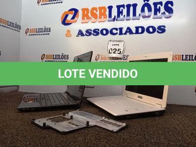 LOTE 025 - 02 NOTEBOOKS MARCAS E MODELOS DIVERSOS. (NO ESTADO) ATENÇÃO! FAZER A VISITAÇÃO ANTES DE ARREMATAR, NÃO SABEMOS SE FUNCIONA. LEILÃO NÃO TEM GARANTIA E NEM DEVOLUÇÃO, SUJEITO A POSSÍVEIS AVARIAS VISÍVEIS/OCULTAS E/OU AUSÊNCIA DE COMPONENTES.