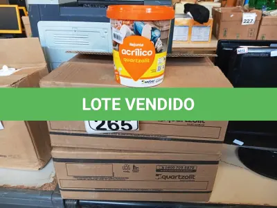 LOTE 265 - 12 REJUNTES ACRÍLICO 1KG CADA. (NO ESTADO) ATENÇÃO! FAZER A VISITAÇÃO ANTES DE ARREMATAR, NÃO SABEMOS SE FUNCIONA. LEILÃO NÃO TEM GARANTIA E NEM DEVOLUÇÃO, SUJEITO A POSSÍVEIS AVARIAS VISÍVEIS/OCULTAS E/OU AUSÊNCIA DE COMPONENTES.
