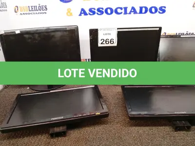LOTE 266 - 06 MONITORES LCD MARCAS E MODELOS DIVERSOS PARA RETIRADA DE PEÇAS. (NO ESTADO) ATENÇÃO! FAZER A VISITAÇÃO ANTES DE ARREMATAR, NÃO SABEMOS SE FUNCIONA. LEILÃO NÃO TEM GARANTIA E NEM DEVOLUÇÃO, SUJEITO A POSSÍVEIS AVARIAS VISÍVEIS/OCULTAS E/OU AUSÊNCIA DE COMPONENTES.