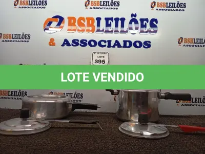 LOTE 395 - 02 PANELAS DE PRESSÃO. (NO ESTADO) ATENÇÃO! FAZER A VISITAÇÃO ANTES DE ARREMATAR, NÃO SABEMOS SE FUNCIONA. LEILÃO NÃO TEM GARANTIA E NEM DEVOLUÇÃO, SUJEITO A POSSÍVEIS AVARIAS VISÍVEIS/OCULTAS E/OU AUSÊNCIA DE COMPONENTES.