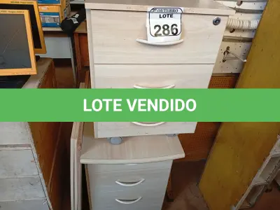 LOTE 286 - 02 GAVETEIROS MODELOS DIVERSOS. (NO ESTADO) ATENÇÃO! FAZER A VISITAÇÃO ANTES DE ARREMATAR, NÃO SABEMOS SE FUNCIONA. LEILÃO NÃO TEM GARANTIA E NEM DEVOLUÇÃO, SUJEITO A POSSÍVEIS AVARIAS VISÍVEIS/OCULTAS E/OU AUSÊNCIA DE COMPONENTES.