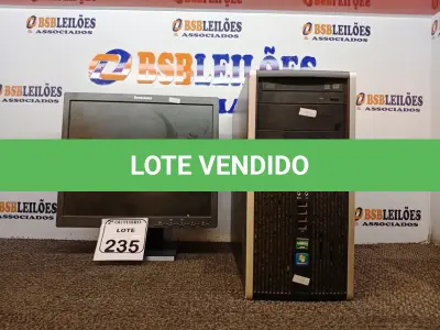 LOTE 235 - 01 CPU E 01 MONITOR. (NO ESTADO) ATENÇÃO! FAZER A VISITAÇÃO ANTES DE ARREMATAR, NÃO SABEMOS SE FUNCIONA. LEILÃO NÃO TEM GARANTIA E NEM DEVOLUÇÃO, SUJEITO A POSSÍVEIS AVARIAS VISÍVEIS/OCULTAS E/OU AUSÊNCIA DE COMPONENTES.