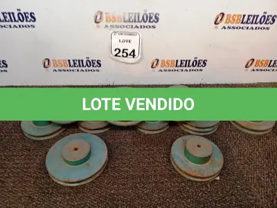 LOTE 254 - 10 POLIAS PARA MOTORES ELÉTRICOS DE TAMANHOS DIVERSOS. (NO ESTADO) ATENÇÃO! FAZER A VISITAÇÃO ANTES DE ARREMATAR, NÃO SABEMOS SE FUNCIONA. LEILÃO NÃO TEM GARANTIA E NEM DEVOLUÇÃO, SUJEITO A POSSÍVEIS AVARIAS VISÍVEIS/OCULTAS E/OU AUSÊNCIA DE COMPONENTES.