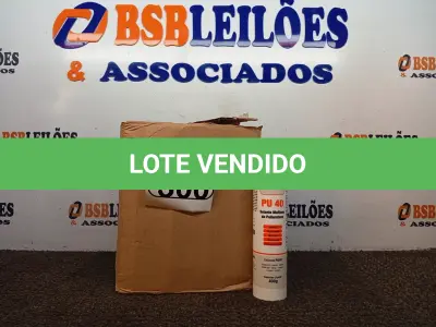 LOTE 300 - 12 SELANTES PU-40 MULTIUSO DE POLIURETANO. (NO ESTADO) ATENÇÃO! FAZER A VISITAÇÃO ANTES DE ARREMATAR, NÃO SABEMOS SE FUNCIONA. LEILÃO NÃO TEM GARANTIA E NEM DEVOLUÇÃO, SUJEITO A POSSÍVEIS AVARIAS VISÍVEIS/OCULTAS E/OU AUSÊNCIA DE COMPONENTES.