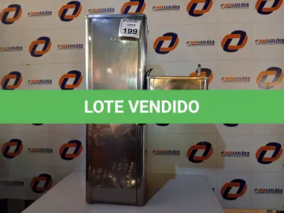 LOTE 199 - 01 BEBEDOURO DE ÁGUA DIRETA EM INOX MARCA IBBL. (NO ESTADO) ATENÇÃO! FAZER A VISITAÇÃO ANTES DE ARREMATAR, NÃO SABEMOS SE FUNCIONA. LEILÃO NÃO TEM GARANTIA E NEM DEVOLUÇÃO, SUJEITO A POSSÍVEIS AVARIAS VISÍVEIS/OCULTAS E/OU AUSÊNCIA DE COMPONENTES.