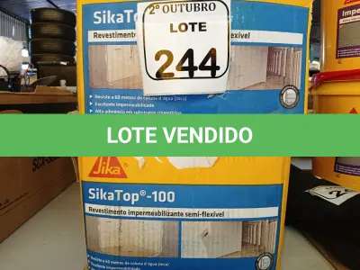 LOTE 244 - 02 CAIXAS DE SIKATOP-100. (NO ESTADO) ATENÇÃO! FAZER A VISITAÇÃO ANTES DE ARREMATAR, NÃO SABEMOS SE FUNCIONA. LEILÃO NÃO TEM GARANTIA E NEM DEVOLUÇÃO, SUJEITO A POSSÍVEIS AVARIAS VISÍVEIS/OCULTAS E/OU AUSÊNCIA DE COMPONENTES.