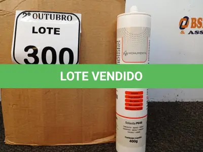 LOTE 300 - 12 SELANTES PU-40 MULTIUSO DE POLIURETANO. (NO ESTADO) ATENÇÃO! FAZER A VISITAÇÃO ANTES DE ARREMATAR, NÃO SABEMOS SE FUNCIONA. LEILÃO NÃO TEM GARANTIA E NEM DEVOLUÇÃO, SUJEITO A POSSÍVEIS AVARIAS VISÍVEIS/OCULTAS E/OU AUSÊNCIA DE COMPONENTES.