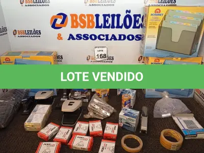 LOTE 168 - 01 LOTE COM DIVERSOS MATERIAIS PARA ESCRITÓRIO E 03 ORGANIZADORES DE PAPEL. (NO ESTADO) ATENÇÃO! FAZER A VISITAÇÃO ANTES DE ARREMATAR, NÃO SABEMOS SE FUNCIONA. LEILÃO NÃO TEM GARANTIA E NEM DEVOLUÇÃO, SUJEITO A POSSÍVEIS AVARIAS VISÍVEIS/OCULTAS E/OU AUSÊNCIA DE COMPONENTES.